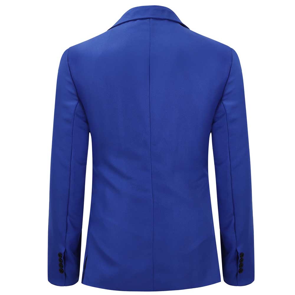 YFFushi Men's Slim Fit Casual Single Breasted Notched Lapel Blazer Jacket Blue