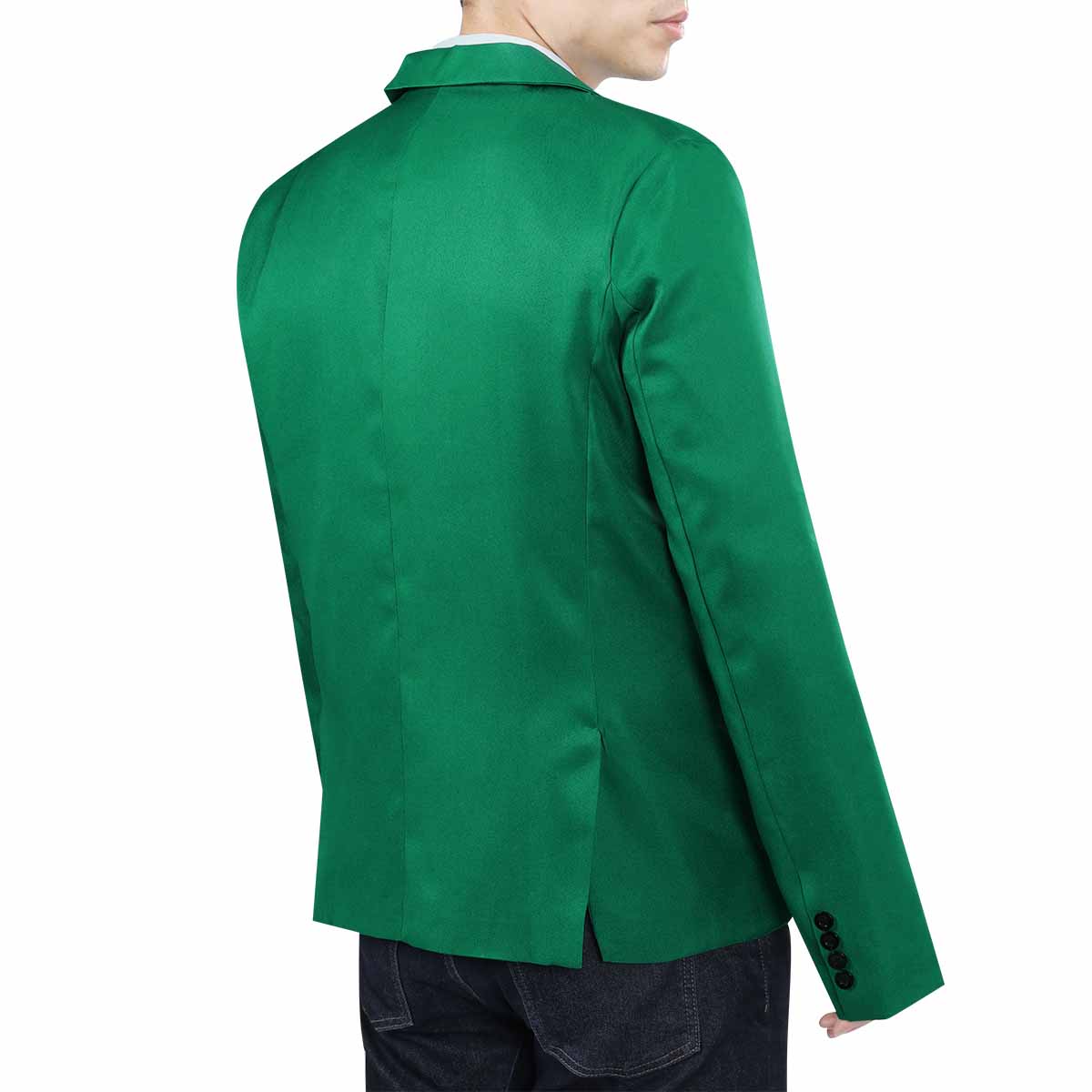 YFFushi Men's Slim Fit Casual Single Breasted Notched Lapel Blazer Jacket Green