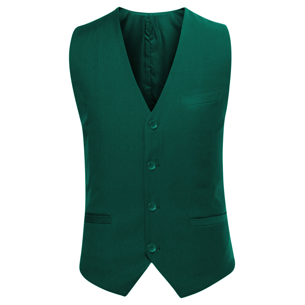 YFFUSHI Men's Slim Fit 3 Piece Suit One Button Suits Blazer Tux Vest & Trousers Green