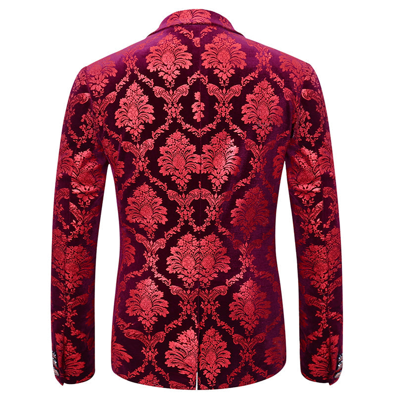 Modern Fit Paisley Floral Blazer 4 Colors - YFFushi