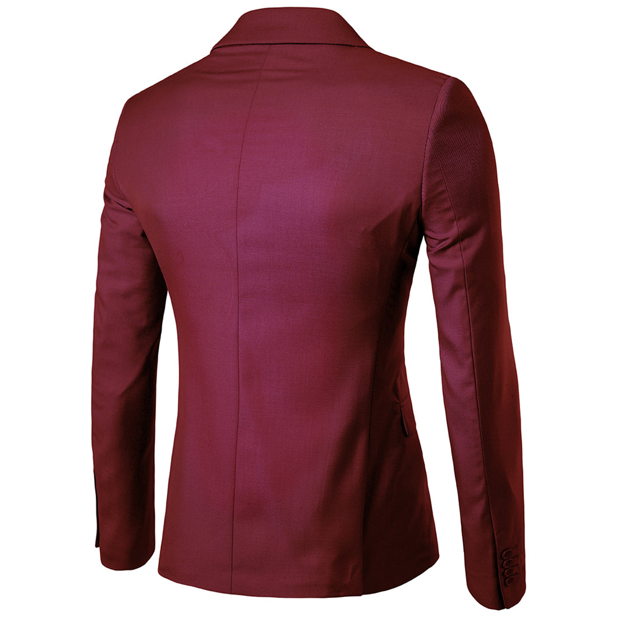 Mens Burgundy Slim Fit Casual Blazer