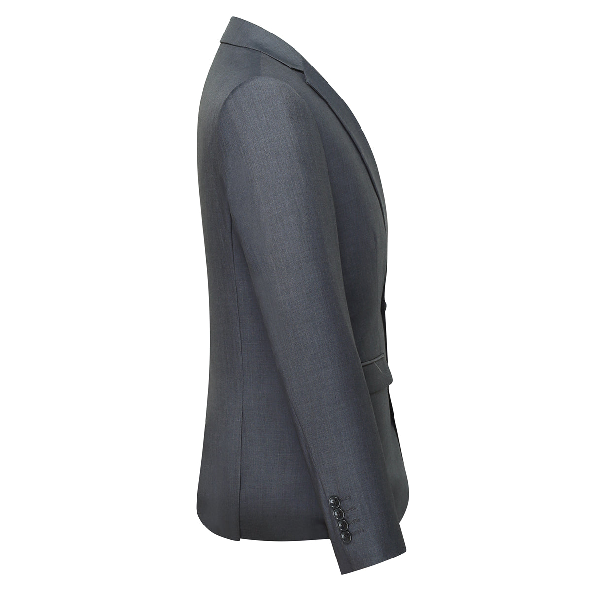 3-Piece Classic One Button Dark Grey Suit