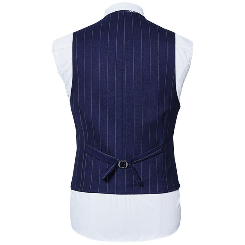 YFFUSHI Three Piece Suit Stripe Design Suit Nagaro Blue