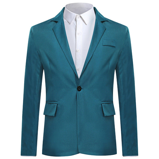 YFFushi Men's Slim Fit Casual Single Breasted Notched Lapel Blazer Jacket Light Green