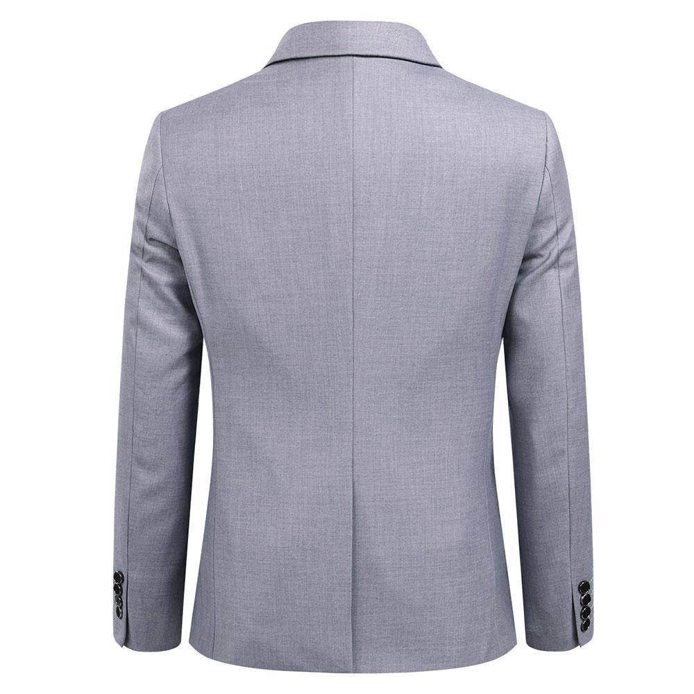 YFFUSHI Slim Fit 2 Piece Suit for Men One Button Casual/Formal Tuxedo Light Gray