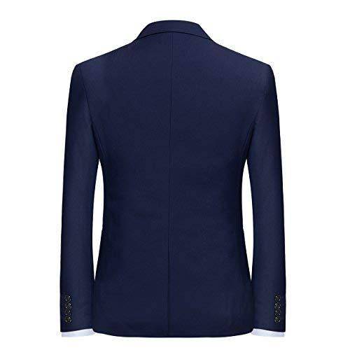 YFFUSHI Slim Fit 2 Piece Suit for Men One Button Casual/Formal Tuxedo Navy